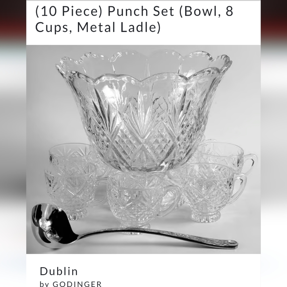 Dublin by Goldinger punchbowl set